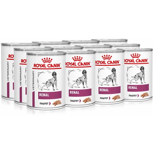 Влажный корм для собак Royal Canin Renal при заболеваниях почек 1 уп. х 12 шт. х 410 г фото, описание