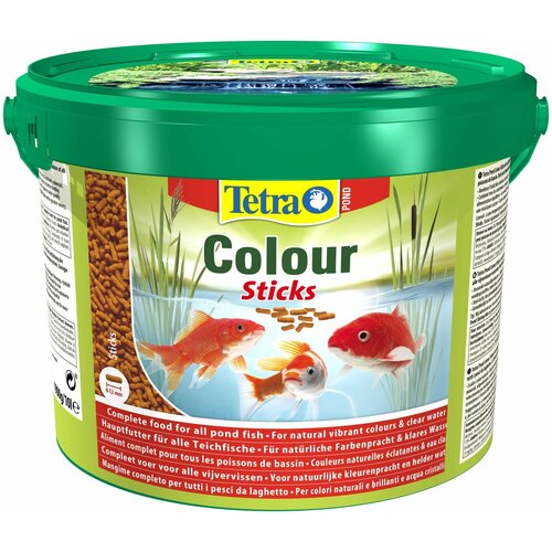 Сухой корм  для  рыб Tetra Pond Colour Sticks, 10 л, 1.9 кг фото, описание