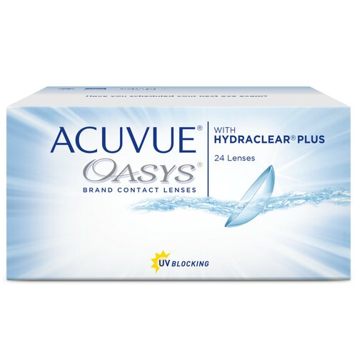 Контактные линзы ACUVUE OASYS with HYDRACLEAR PLUS, 24 шт., R 8,8, D +2,25 фото, описание