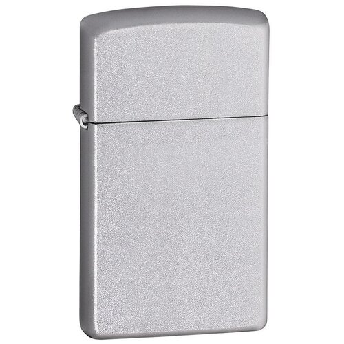 Оригинальная бензиновая зажигалка ZIPPO Slim 1605 с покрытием Satin Chrome фото, описание