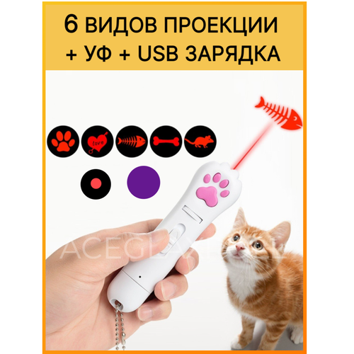 Лазерная указка для кошек игрушка-дразнилка для кошек с USB фото, описание