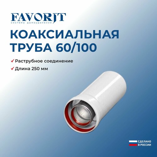 Коаксиальная труба Favorit 60/100-250 мм фото, описание