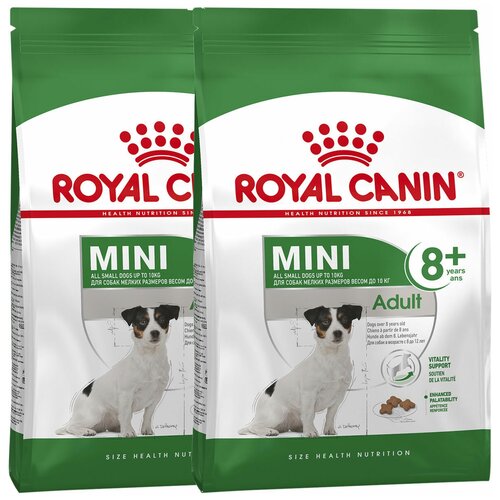 ROYAL CANIN MINI ADULT 8+ для пожилых собак маленьких пород старше 8 лет (2 + 2 кг) фото, описание