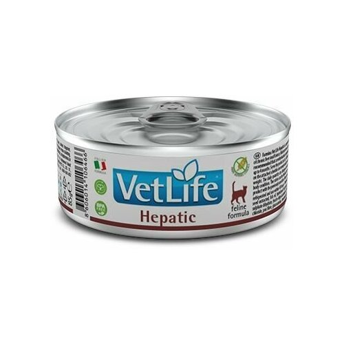 Влажный корм Farmina Vet Life Hepatic для кошек всех пород, при хронической печеночной недостаточности, Фармина Вет Лайф лечебный рацион со вкусом курицы индейки, 12шт по 85г фото, описание