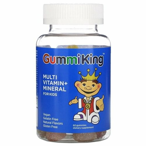 GummiKing Multi Vitamin + Mineral for Kids 60 жев. конфет (GummiKing) фото, описание