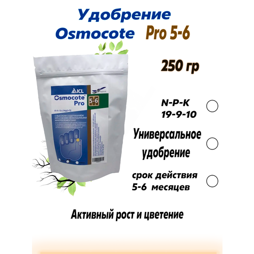 Удобрение (Osmocote) Осмокот Про (19-09-10+ТЕ) 5-6 мес 250 гр. фото, описание