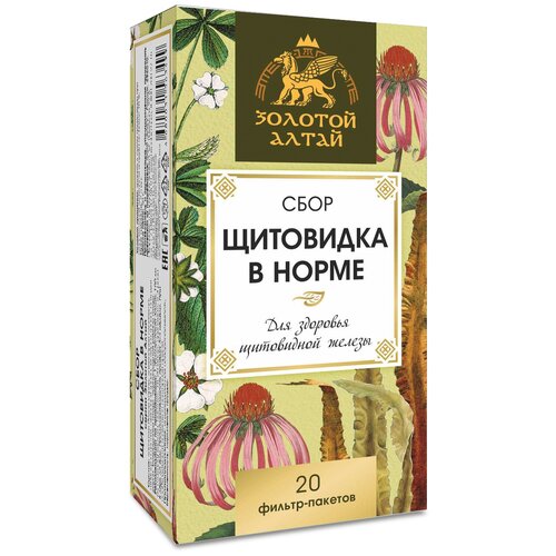 АЛСУ сбор Золотой Алтай Щитовидка в норме ф/п, 1.5 г, 20 шт. фото, описание