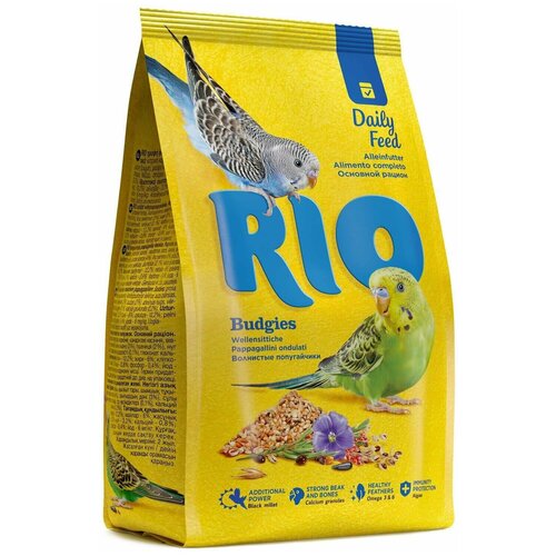 Корм Для Волнистых Попугаев RIO Рио Budgies Daily Ration 1кг фото, описание