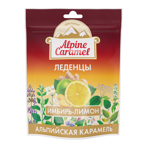 Альпийская Карамель, леденцы со вкусом имбирь-лимон, 75гр. фото, описание