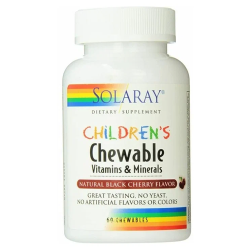 Таблетки Solaray Children's Vitamin & Minerals, 150 г, 250 мл, 60 шт. фото, описание