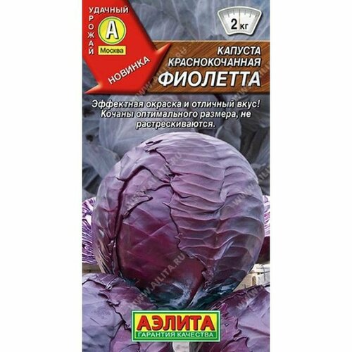 Семена Капуста к/к Фиолетта Ср. (Аэлита) 0,3г фото, описание