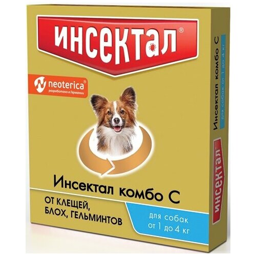 Neoterica капли от блох и клещей Инсектал Комбо С для собак от 1 до 4 кг 1 шт. в уп. фото, описание