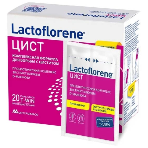 Lactoflorene Цист пор. (1,5 г + 2,5 г), 85 г, 20 шт., нейтральный фото, описание