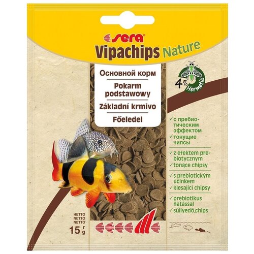 Сухой корм  для  рыб, ракообразных Sera Vipachips Natural, 10 мл, 15 г фото, описание