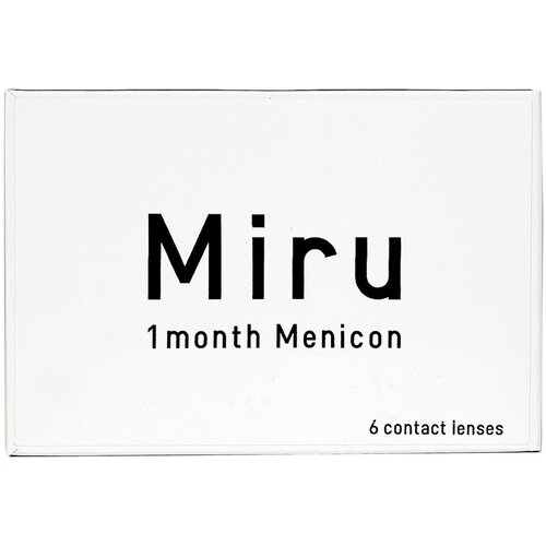 Контактные линзы Menicon Miru 1month, 6 шт., R 8,6, D +1, прозрачный, 1 уп. фото, описание