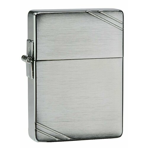 Зажигалка ZIPPO 1935 Replica™ с покрытием Brushed Chrome, латунь/сталь, серебристая, 37x13x52 мм фото, описание