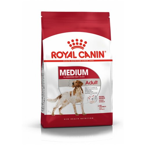 Корм сухой ROYAL CANIN MEDIUM ADULT корм для собак с 12 месяцев до 7 лет 3 кг х 2 шт фото, описание