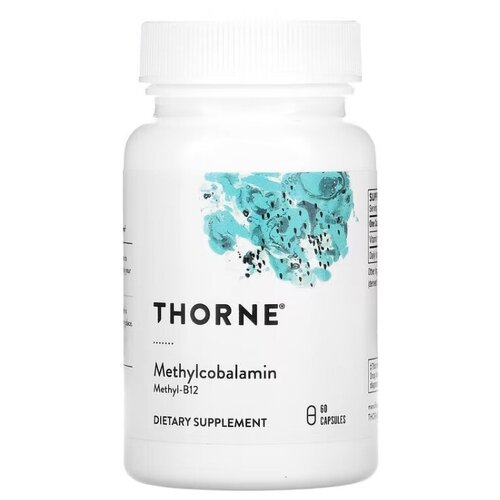 Thorne Vitamin B-12 Methylcobalamin (Метилкобаламин Витамин В-12) 1 мг 60 капсул фото, описание