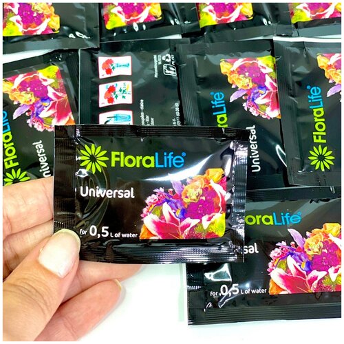 Универсальная подкормка Floralife Clear Флора лайф - 30 шт по 5 гр / Удобрение для срезанных цветов фото, описание