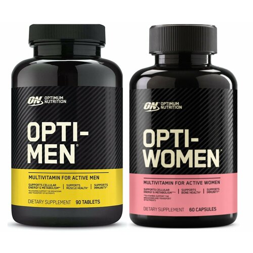 Витаминный комплекс OPTIMUM NUTRITION OPTI - MEN 90 tablets & WOMEN 60 capsules 90, 60, Нейтральный фото, описание