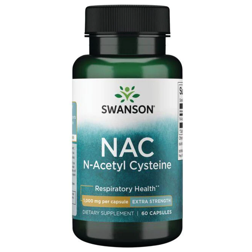 Swanson Nac N-Acetyl Cysteine (N-ацетилцистеин) 1000 мг 60 капсул фото, описание