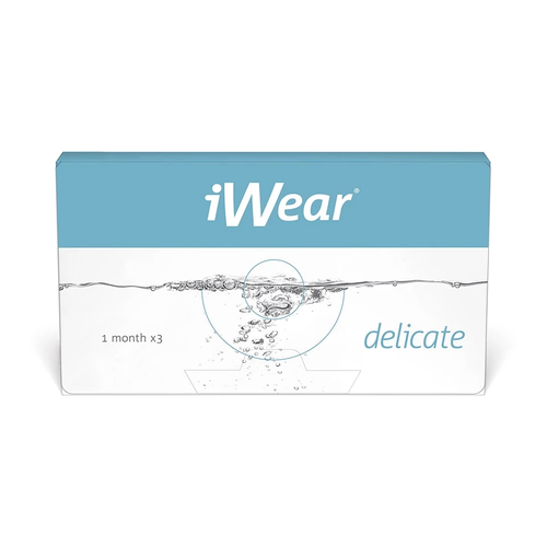 Контактные линзы iWear Delicate, 3 шт., R 8,6, D -4,5 фото, описание