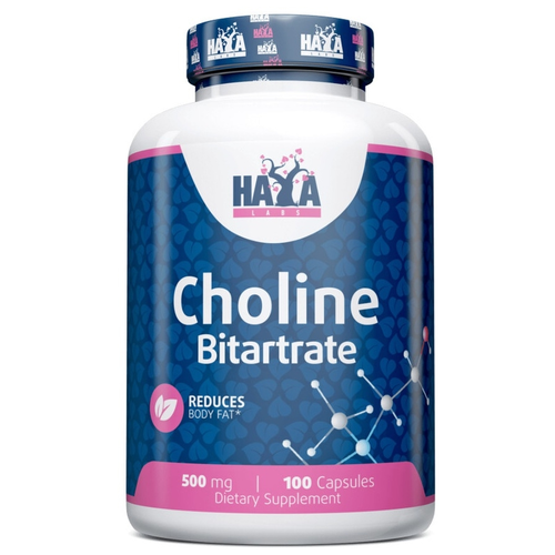 Haya Labs Choline Bitartate 500 мг (Холин битартат) 100 капсул (Haya Labs) фото, описание