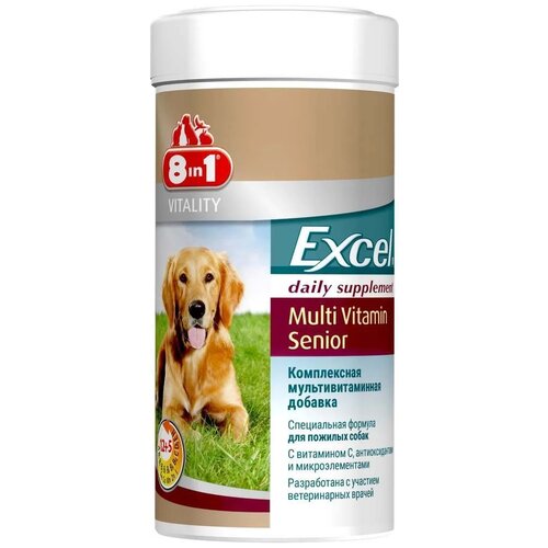 Витамины 8 In 1 Excel Multi Vitamin Senior для стареющих собак , 70 таб. фото, описание