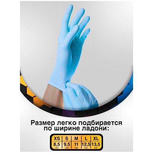 Nitrile Multicolor текстурированные на пальцах фото, описание