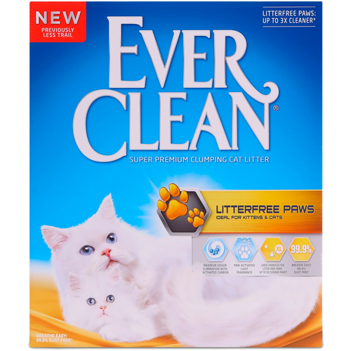 Комкующийся наполнитель Ever Clean Less Track/Less Trail/LitterFree Paws, 10л, 1 шт. фото, описание