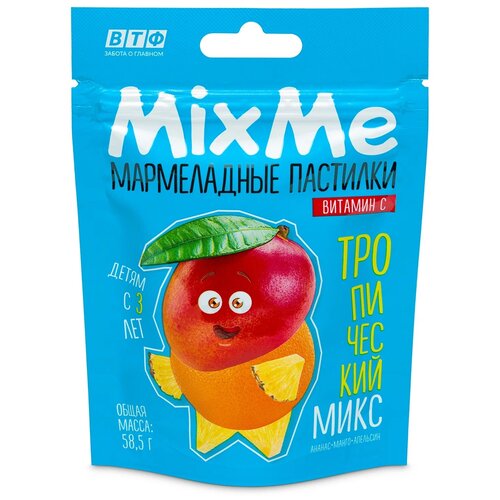 ВТФ MixMe Витамин С мармелад фруктовый микс (манго, апельсин, ананас), 58,5 г. фото, описание