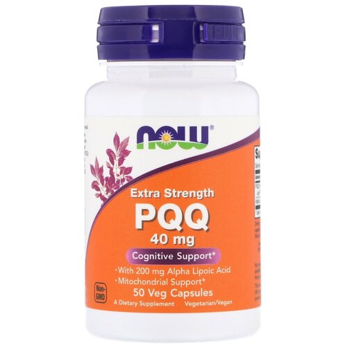 Капсулы NOW PQQ Extra Strength, 50 г, 40 мг, 50 шт. фото, описание