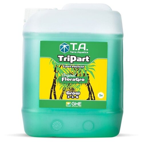 Удобрение Terra Aquatica TriPart Grow 5л (GHE Flora Grow) фото, описание