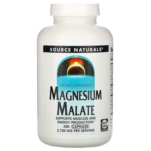 Source Naturals Magnesium Malate 200 капс (Source Naturals) фото, описание