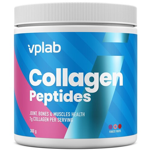 фото VPLab Collagen Peptides пор., 300 г, лесные ягоды, купить онлайн за 2496 рубл.