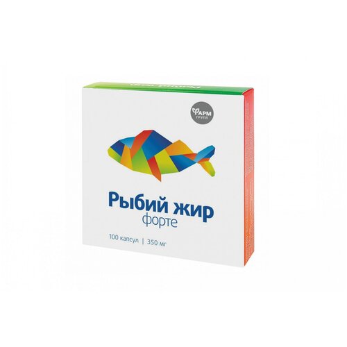 Рыбий жир форте капс., 350 мг, 0.35 г, 100 шт. фото, описание