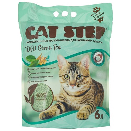 Комкующийся наполнитель Cat Step Tofu Green Tea, 2 шт., 6л, 2 шт. фото, описание