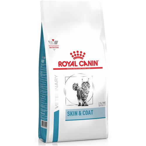 Сухой корм для стерилизованных кошек Royal Canin Skin & Coat при проблемах кожи и шерсти 2 шт. х 400 г фото, описание