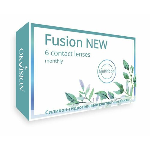 Контактные линзы OKVision Fusion New Multifocal, 6 шт., R 8,6, D -7,5, ADD: средняя, ADD: +2.00 D фото, описание