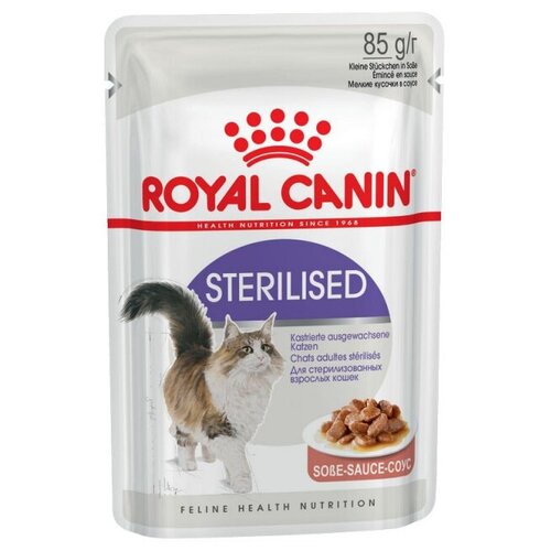 Royal Canin Sterilised Пауч 85г Влажный корм в соусе для стерилизованных кошек фото, описание