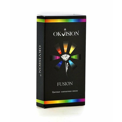 Контактные линзы OKVision Fusion, 2 шт., R 8,6, D -2,5, verde, 1 уп. фото, описание