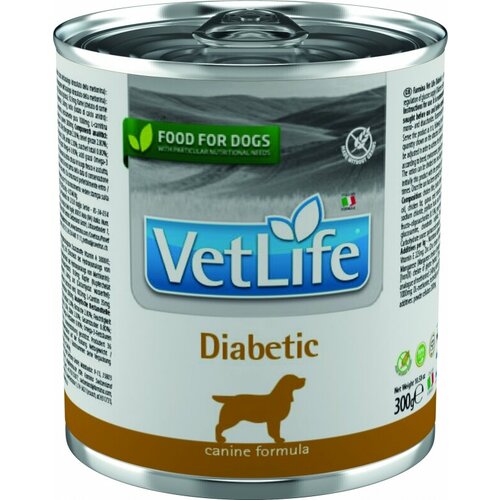 Vet Life Dog Diabetic с курицей диетический влажный корм для собак при при сахарном диабете фото, описание