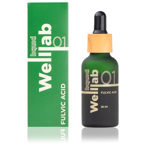 Природный концентрат фульвовых кислот Welllab liquid Fulvic acid, 25 мл . Натуральный продукт для поддержки иммунитета, здоровья. фото, описание