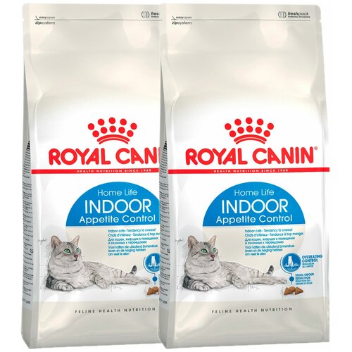 ROYAL CANIN INDOOR APPETITE CONTROL диетический для взрослых кошек живущих дома (2 + 2 кг) фото, описание