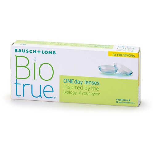 Контактные линзы Bausch & Lomb Biotrue Oneday for presbyopia, 30 шт., R 8,6, D +4, ADD: низкая фото, описание