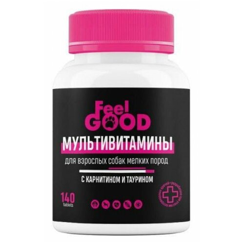 Мультивитамины FeelGOOD с карнитином и таурином для взрослых собак мелких пород, таблетки, № 140 фото, описание