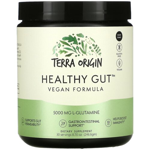 Terra Origin, Healthy Gut, веганская формула, 246,6 г (8,7 унции) фото, описание