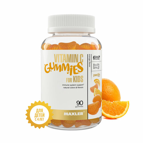 Витамин С Maxler Gummies для детей от 4-х лет 90 шт - Апельсин фото, описание