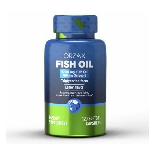 ORZAX Fish oil Omega 3 / Орзакс омега 3 в форме триглицеридов, 120 капсул фото, описание