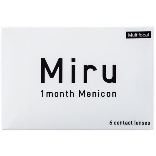 Контактные линзы Menicon Miru 1month Multifocal, 6 шт., R 8,6, D -2,5, ADD: низкая, прозрачный, 1 уп. фото, описание